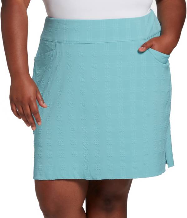 Lady Hagen Women's Plus Size Seersucker 20'' Golf Skort