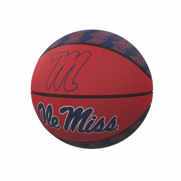 Ole Miss Rebels Logo Mini Rubber Basketball