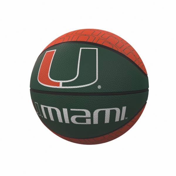 Miami Hurricanes Logo Mini Rubber Basketball