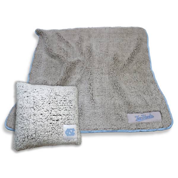 Logo North Carolina Tar Heels Frosty Blanket And Pillow Bundle