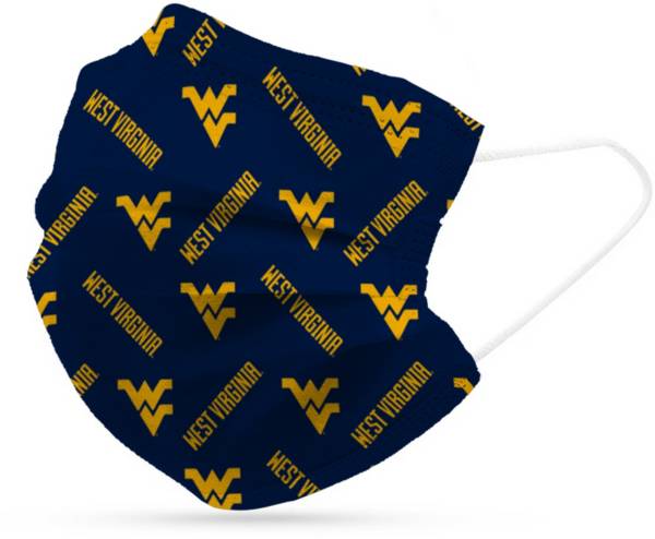 Logo Brands Adult West Virginia Mountaineers 6-Pack Disposable Face Coverings product image