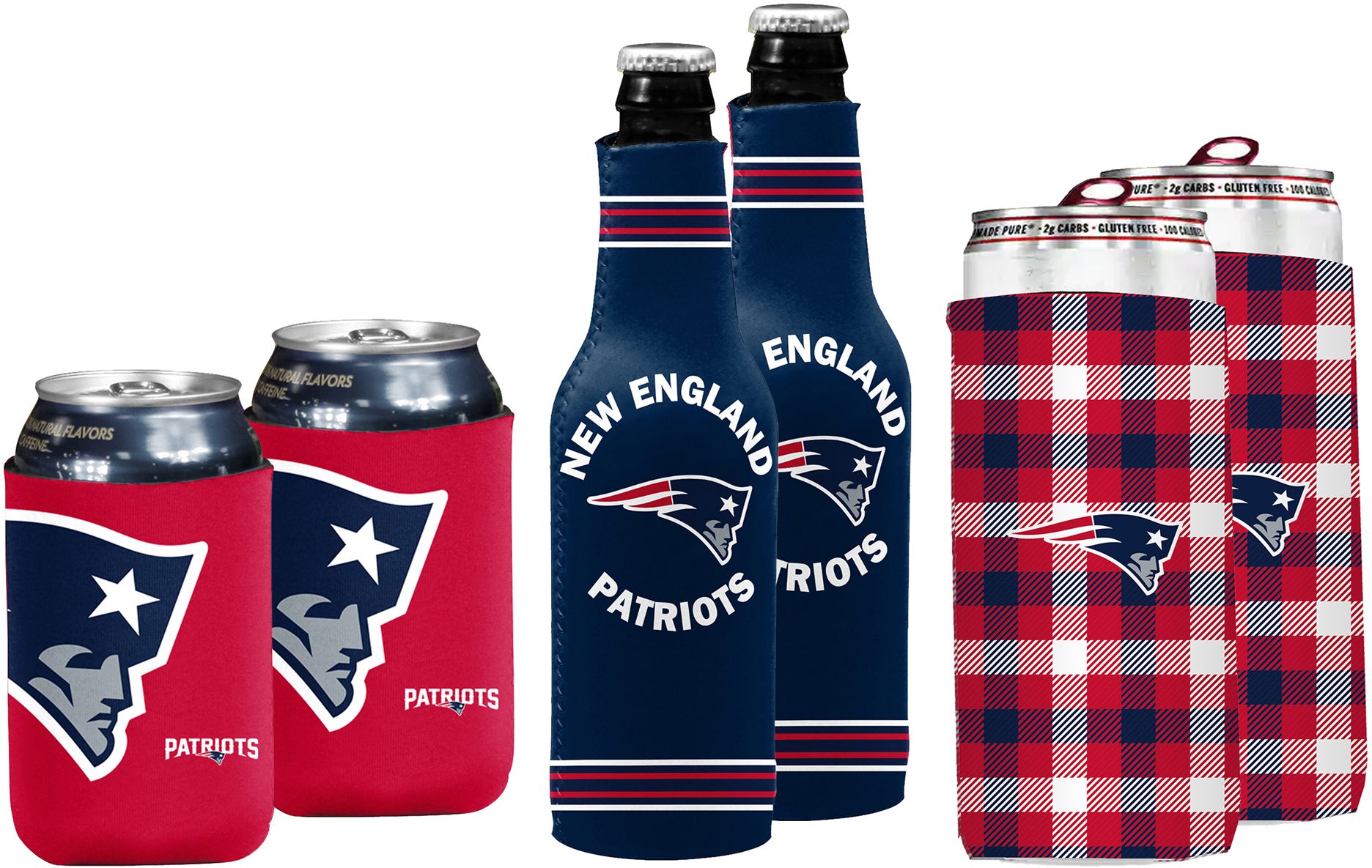 patriots beer koozie