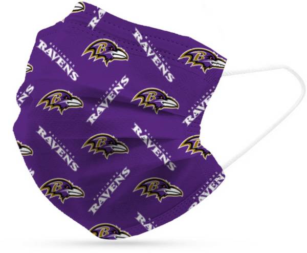 Adult Baltimore Ravens 6-Pack Disposable Face Coverings