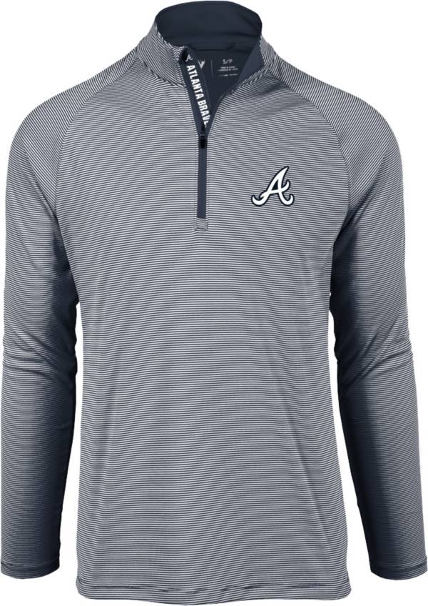 Levelwear Men's Atlanta Braves Navy Orion Quarter-Zip Shirt