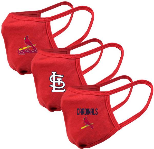 Levelwear Adult St. Louis Cardinals 3-Pack Face Coverings