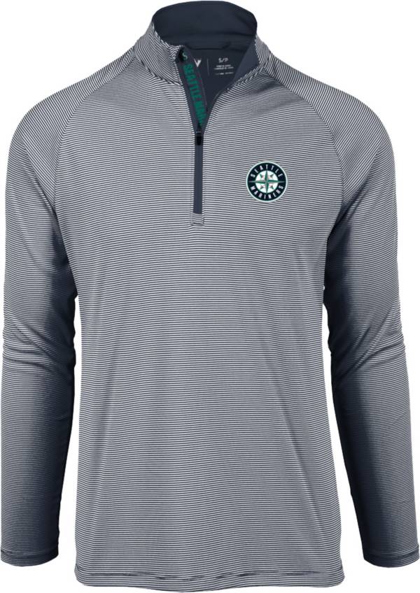 Levelwear Men's Seattle Mariners Navy Orion Quarter-Zip Shirt