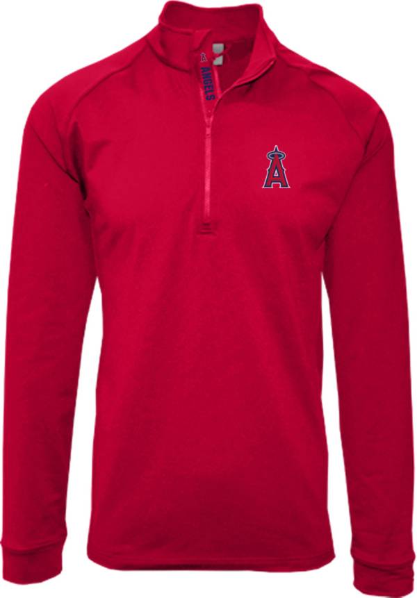 Levelwear Men's Los Angeles Angels Red Calibre Icon Quarter-Zip Shirt