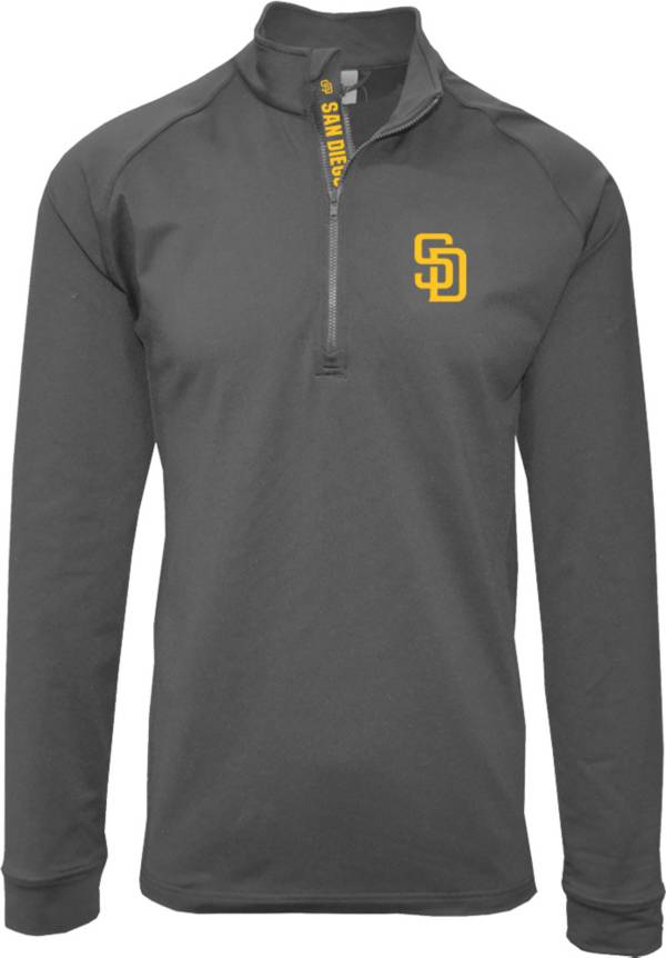 Levelwear Men's San Diego Padres Grey Calibre Icon Quarter-Zip Shirt