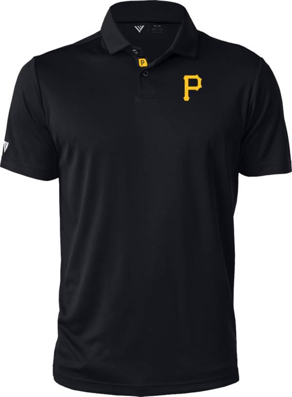 Levelwear Men's Pittsburgh Pirates Black Duval Polo