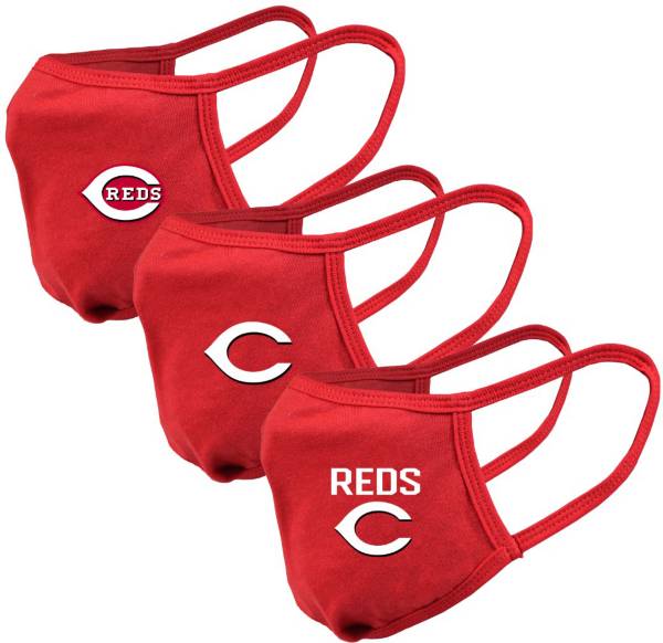 Levelwear Adult Cincinnati Reds 3-Pack Face Coverings