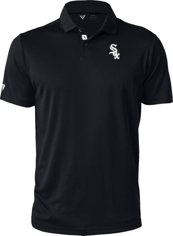 Levelwear Men's Chicago White Sox Black Duval Polo