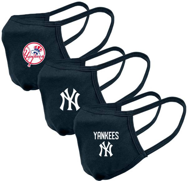 Levelwear Adult New York Yankees 3-Pack Face Coverings