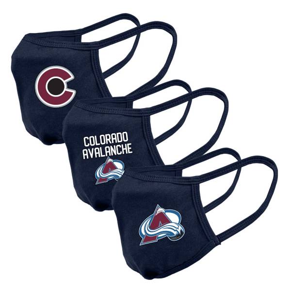 Levelwear Adult Colorado Avalanche 3-Pack Face Coverings