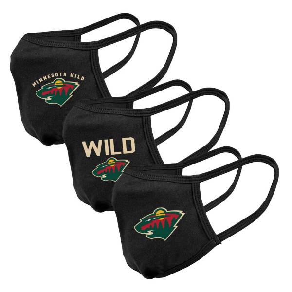 Levelwear Adult Minnesota Wild 3-Pack Face Coverings