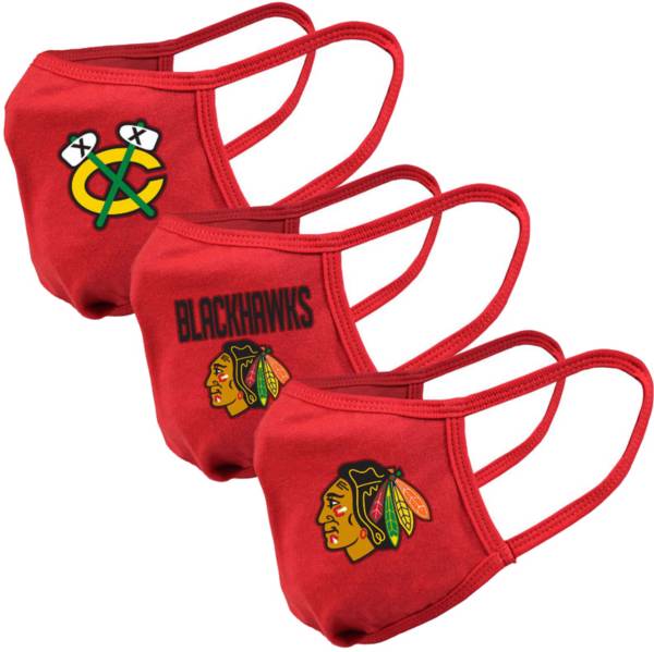 Levelwear Youth Chicago Blackhawks 3-Pack Face Coverings