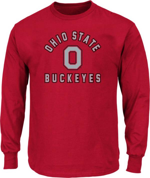 Profile Varsity Big and Tall Men's Ohio State Buckeyes Scarlet Logo Long Sleeve T-Shirt product image
