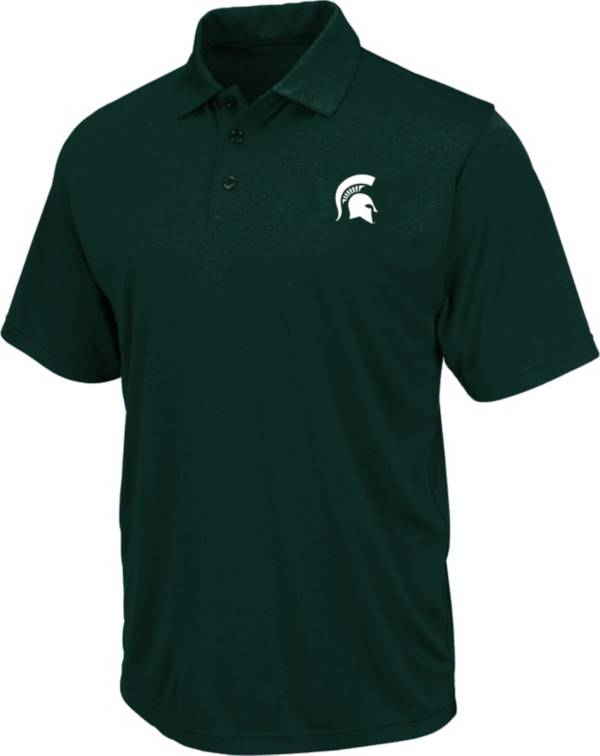 Profile Varsity Men's Big and Tall Michigan State Spartans Green Textured Polo product image