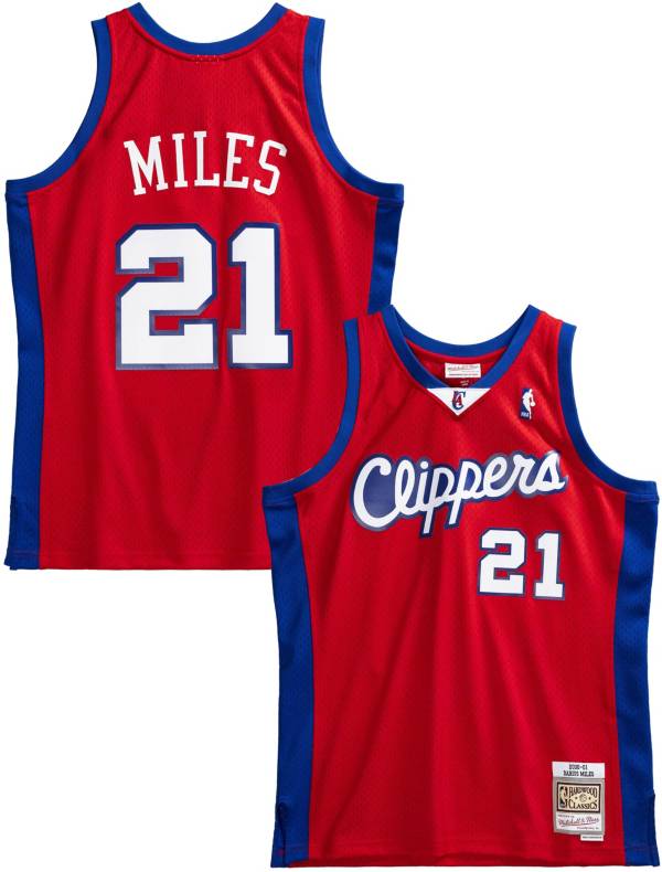 Mitchell & Ness Men's Los Angeles Clippers Darius Miles #21 Red Jersey