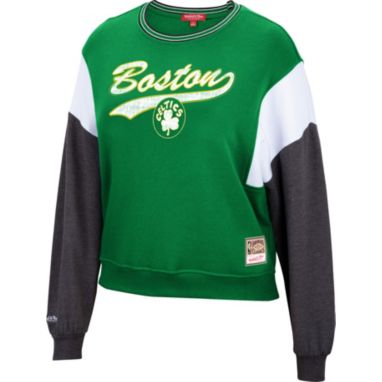 sorry, Mitchell & Ness Women's Boston Celtics Green Hardwood Classics Colorblock Crew Pullover Sweatshirt is currently out of stock