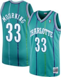  Mitchell & Ness Alonzo Mourning 33 Charlotte Hornets Purple  Replica Swingman Jersey HWC Basketball Jersey : Sports & Outdoors