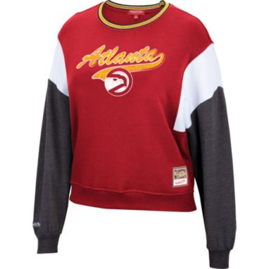 sorry, Mitchell & Ness Women's Atlanta Hawks Red Hardwood Classics Colorblock Crew Pullover Sweatshirt is currently out of stock