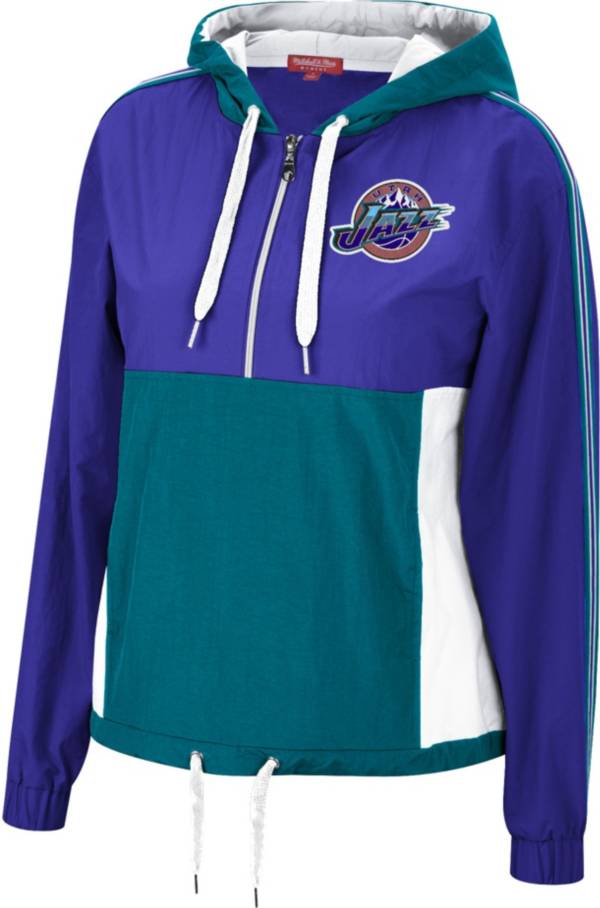 Mitchell & Ness Women's Utah Jazz Purple Windbreaker Half ...