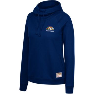 sorry, Mitchell & Ness Women's Denver Nuggets Blue Funnel Neck Pullover Hoodie is currently out of stock