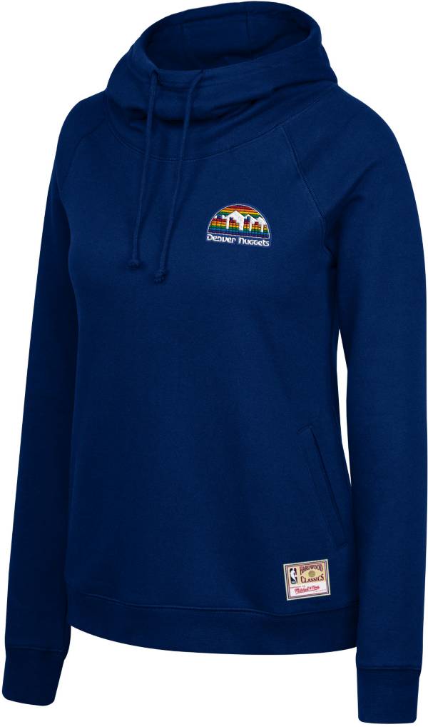 Mitchell & Ness Women's Denver Nuggets Blue Funnel Neck Pullover Hoodie product image