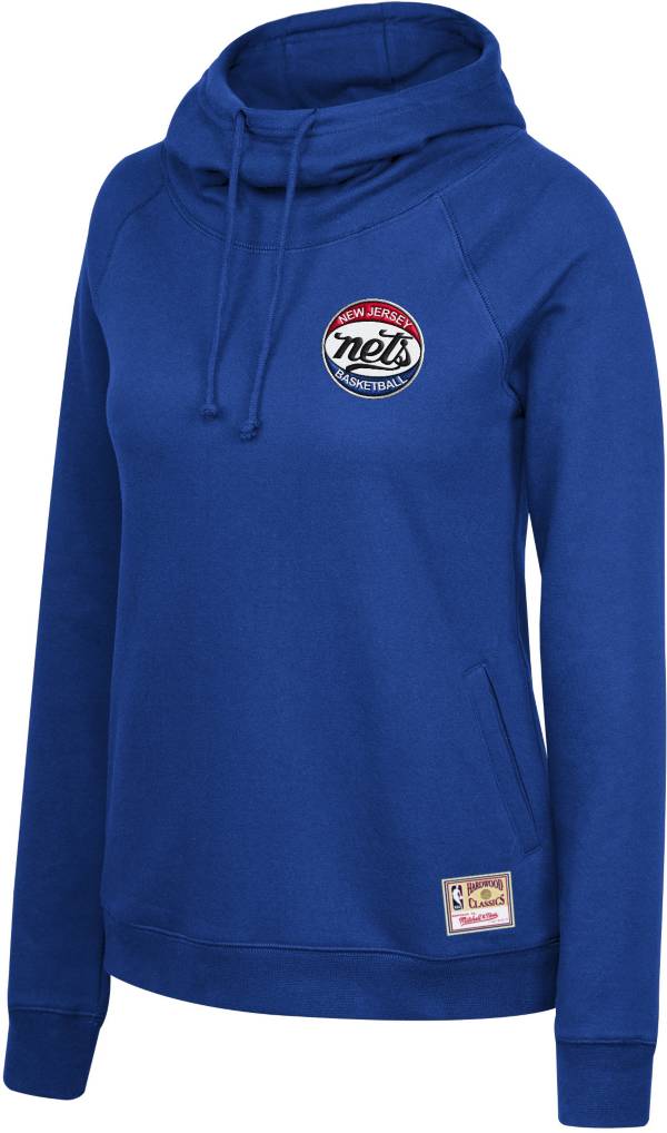 Mitchell & Ness Women's Brooklyn Nets Blue Funnel Neck Pullover Hoodie product image
