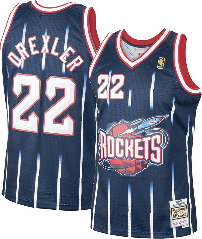 adidas, Shirts, Clyde Drexler Houston Rockets Jersey