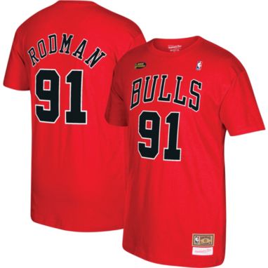 sorry, Mitchell & Ness Men's Chicago Bulls Dennis Rodman #91 T-Shirt is currently out of stock