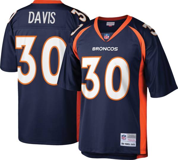 Mitchell & Ness Men's Denver Broncos Terrell Davis #30 Navy 1998 Throwback  Jersey