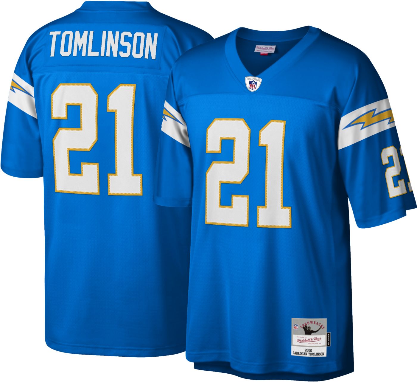 Mitchell Ness Men s Los Angeles Chargers LaDainian Tomlinson 21 Blue 2009 Throwback Jersey Dick s Sporting Goods