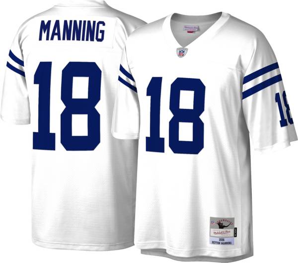 Mitchell & Ness Men's Indianapolis Colts Peyton Manning #18 White 2006 Throwback Jersey product image