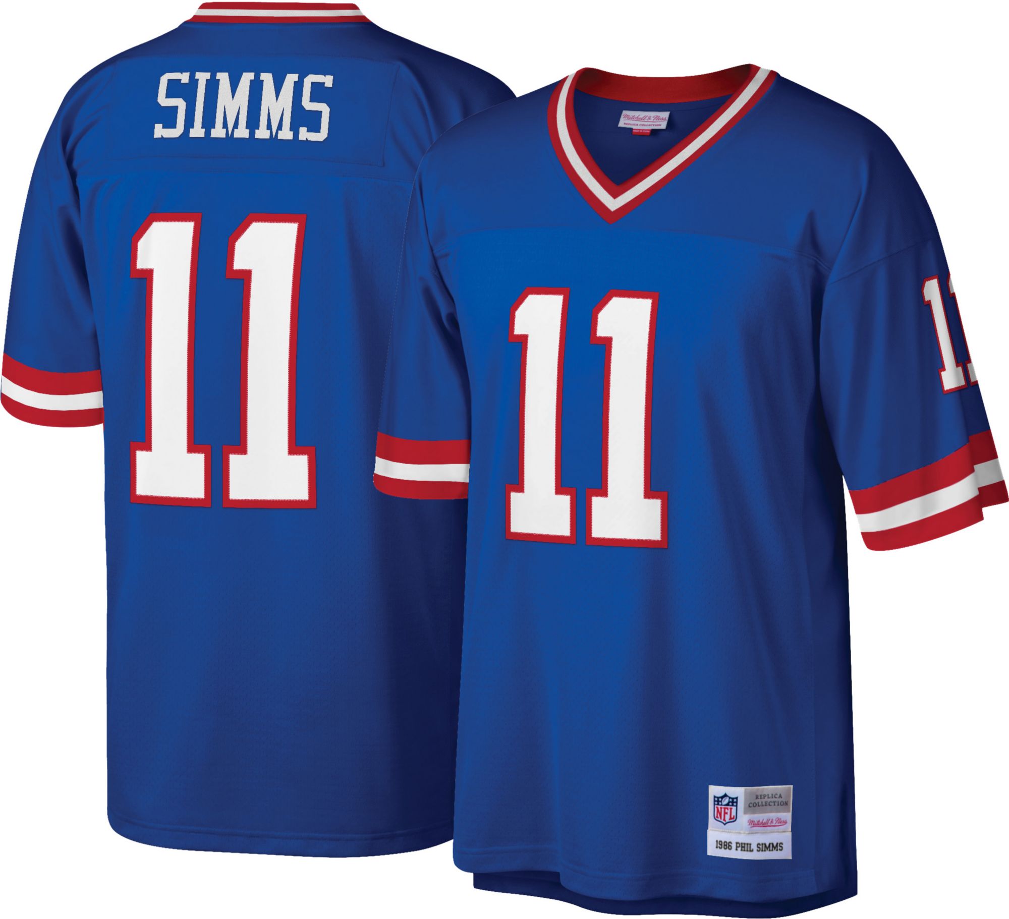 Giants Phil Simms throwback logo jersey