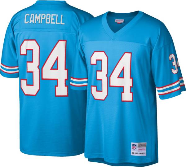 Mitchell & Ness Men's Houston Oilers Earl Campbell #34 Blue 1980 Throwback  Jersey