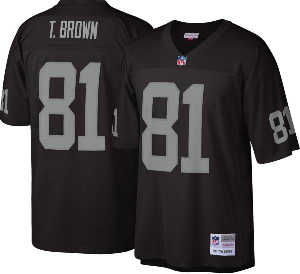 OAKLAND RAIDERS TIM BROWN 94 MITCHELL & NESS 75 PATCH AUTHENTIC JERSEY  LAS VEGAS