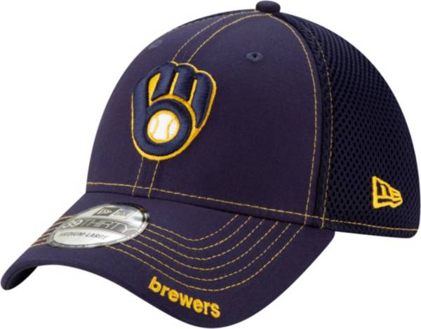 New Era Men's Milwaukee Brewers Navy 39Thirty Neo Stretch Fit Hat product image