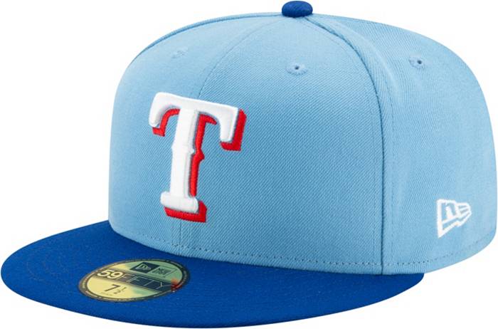 light blue fitted cap