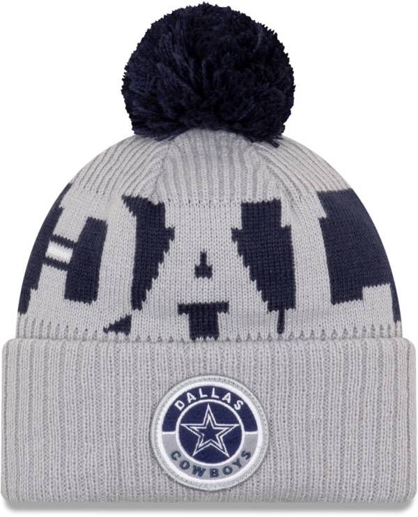 New Era Men's Dallas Cowboys Sideline Sport Grey Knit Hat