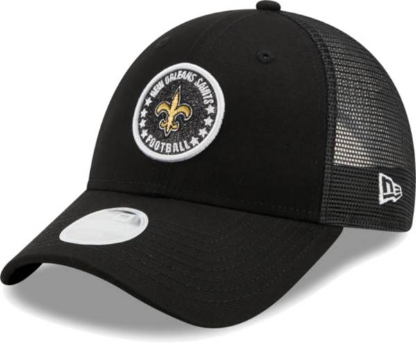 New Era Women's New Orleans Saints Black Sparkle Adjustable Trucker Hat
