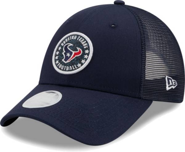 New Era Women's Houston Texans Navy Sparkle Adjustable Trucker Hat