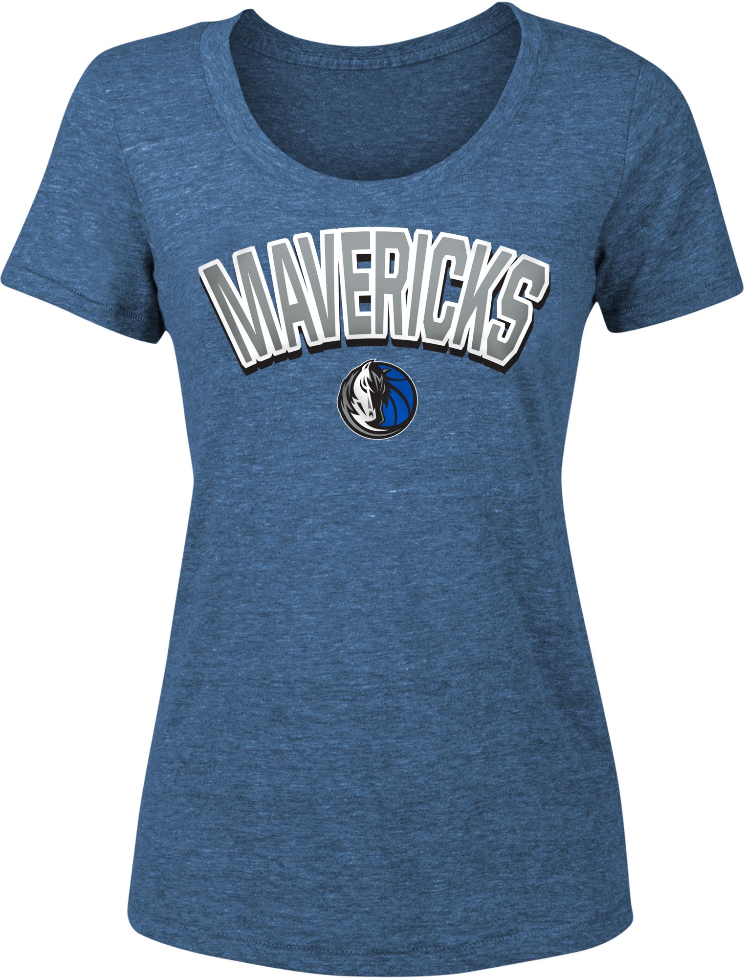Dallas Mavericks Blue Scoop Arc T-Shirt 