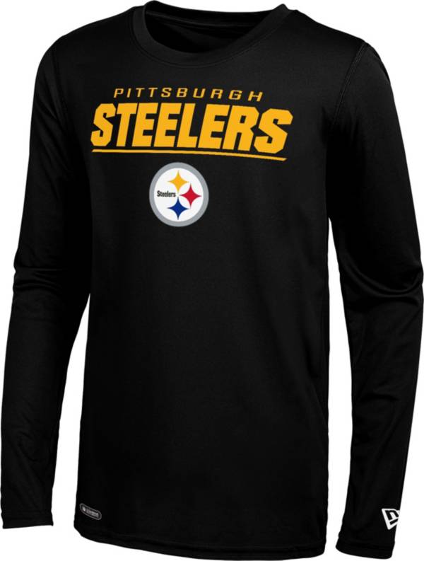 New Era Men's Pittsburgh Steelers Black Poly Long Sleeve T-Shirt