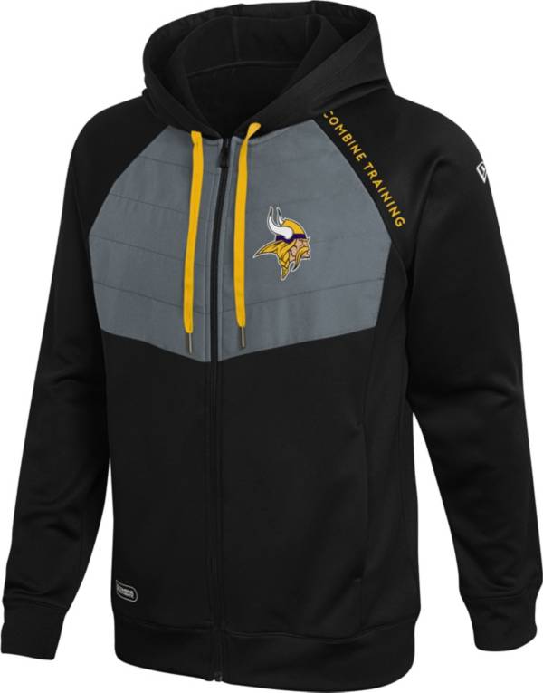 New Era Men's Minnesota Vikings Black Long Sleeve Full-Zip ...