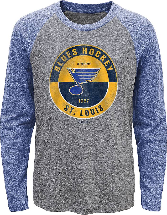 NHL Youth St. Louis Blues Split Grey Raglan T-Shirt