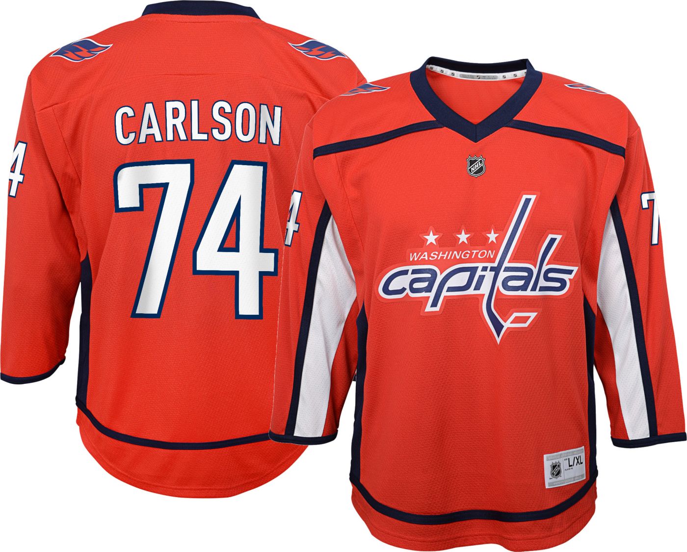 NHL Youth Washington Capitals John Carlson 74 Red Replica Jersey Dick s Sporting Goods