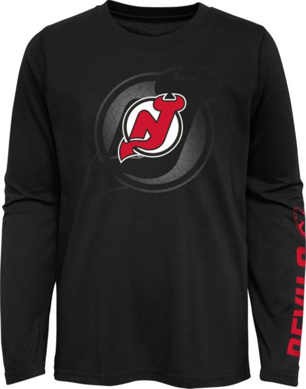 NHL Youth New Jersey Devils Stop Clock Black Long Sleeve T-Shirt