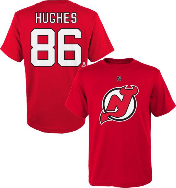 NHL Youth New Jersey Devils Jack Hughes #86 Red T-Shirt product image
