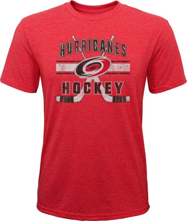 NHL Youth Carolina Hurricanes Stripe Tri-Blend Red T-Shirt product image